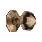 M Marcus Heritage Brass Raised Octagonal Centre Door Knob 63mm