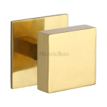 M Marcus Heritage Brass Square Design Centre Door Knob 76mm