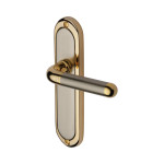 M Marcus Heritage Brass Vienna Design Door Handle on Plate Jupiter Split Finish