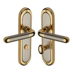 M Marcus Heritage Brass Vienna Design Door Handle on Plate Jupiter Split Finish