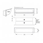 Astroflame Astro Telescopic Letterbox FXC 30/60 - 306 x 70mm