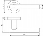 Carlisle Brass Manital Veronica Lever on Round Rose - Polished Brass