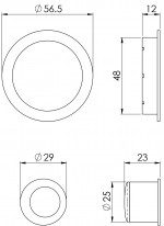 Carlisle Brass Manital Sliding Door Rose with Flush Pull