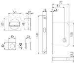 Carlisle Brass Manital Sliding Door Set (Square)