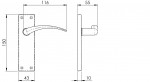 Carlisle Brass Wing Lever on Plate - Polished Chrome Plate