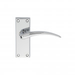 Carlisle Brass Wing Lever on Plate - Polished Chrome Plate