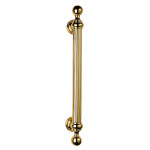 Carlisle Brass Polished Brass Reeded Grip Door Pull Handle 194mm length