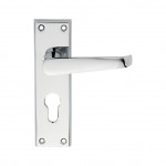Carlisle Brass Victorian Lever on Plate - Polished Chrome Plate