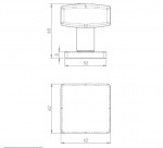 Carlisle Brass Eurospec Steelworx Square Knobset - Satin Stainless Steel