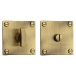 M Marcus Heritage Brass Square Low Profile Thumbturn & Emergency Release 54 x 54mm