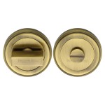 M Marcus Heritage Brass Round Turn & Release Cylinder Escutcheon with Stepped Edge 53mm