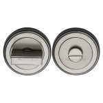 M Marcus Heritage Brass Round Turn & Release Cylinder Escutcheon with Stepped Edge 53mm