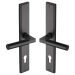 M Marcus Heritage Brass Bauhaus Multi-Point Door Lever Handle on Euro Lock Plate
