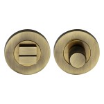 M Marcus Heritage Brass Round Knurled Thumbturn & Emergency Release 53mm