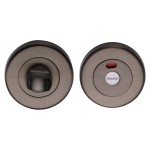 M Marcus Heritage Brass Round Indicator Turn & Release for Bathroom Doors 53mm