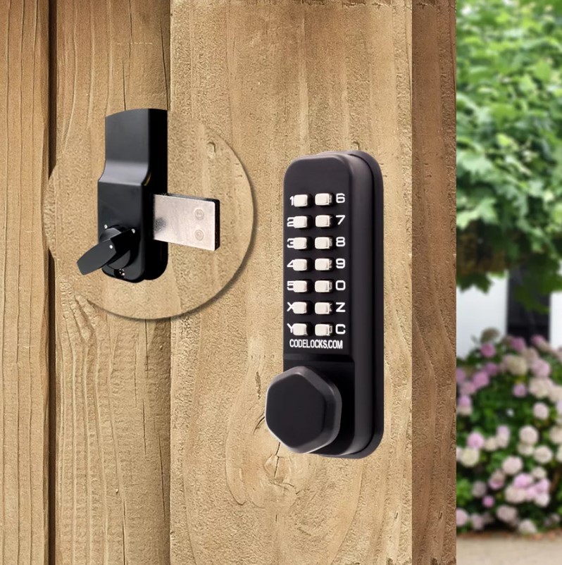 Codelocks CL200 Marine Light Duty Surface Deadbolt Mechanical Digital Door Lock – Matt Black