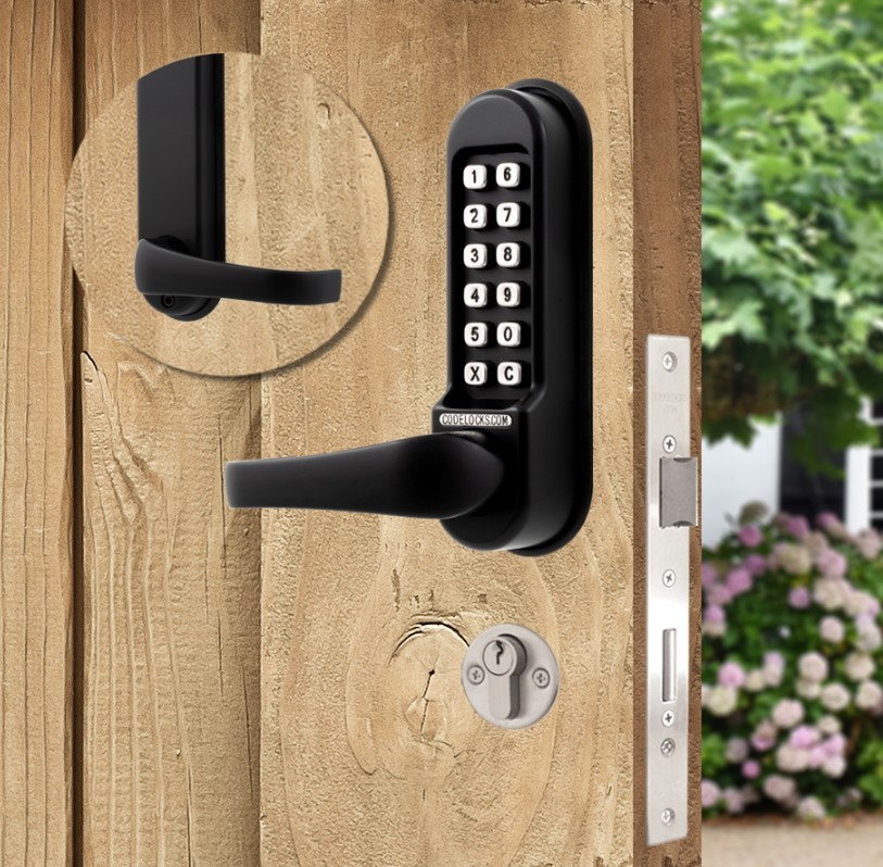 Codelocks CL520 & CL525 Heavy Duty Marine Grade Mortice Lock Mechanical Digital Door Lock – Matt Black