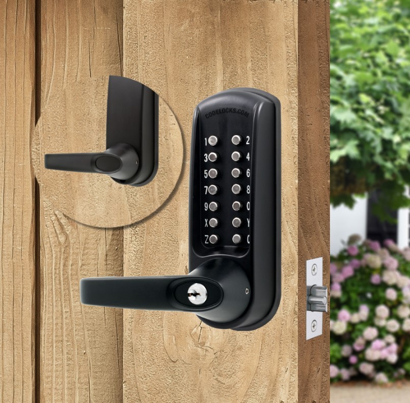 Codelocks CL610 & CL615 Fire Rated Heavy Duty Marine Grade Tubular Mortice Latch Mechanical Digital Door Lock – Matt Black