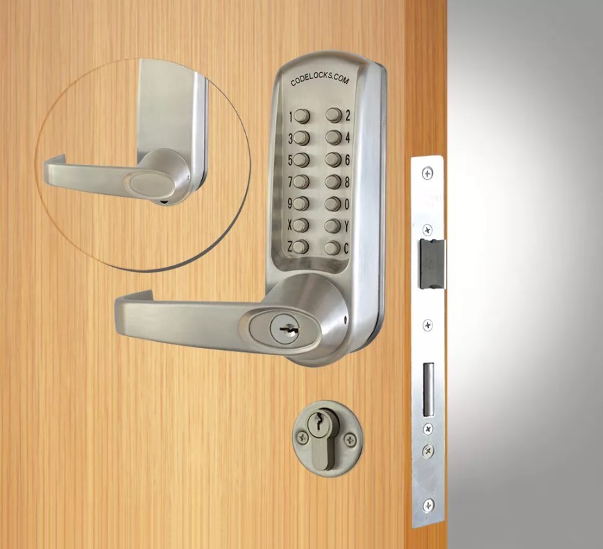 Codelocks CL620 Double Cylinder Mortice Lock Mechanical Digital Door Lock – Satin Stainless Steel