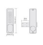 Codelock CL100 Light Duty Surface Deadbolt Mechanical Digital Door Lock