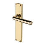 M Marcus Heritage Brass Octave Door Handle on Plate Polished Brass