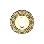 M Marcus Heritage Brass Reeded Key Escutcheon 53mm Heritage Brass Key Escutcheon