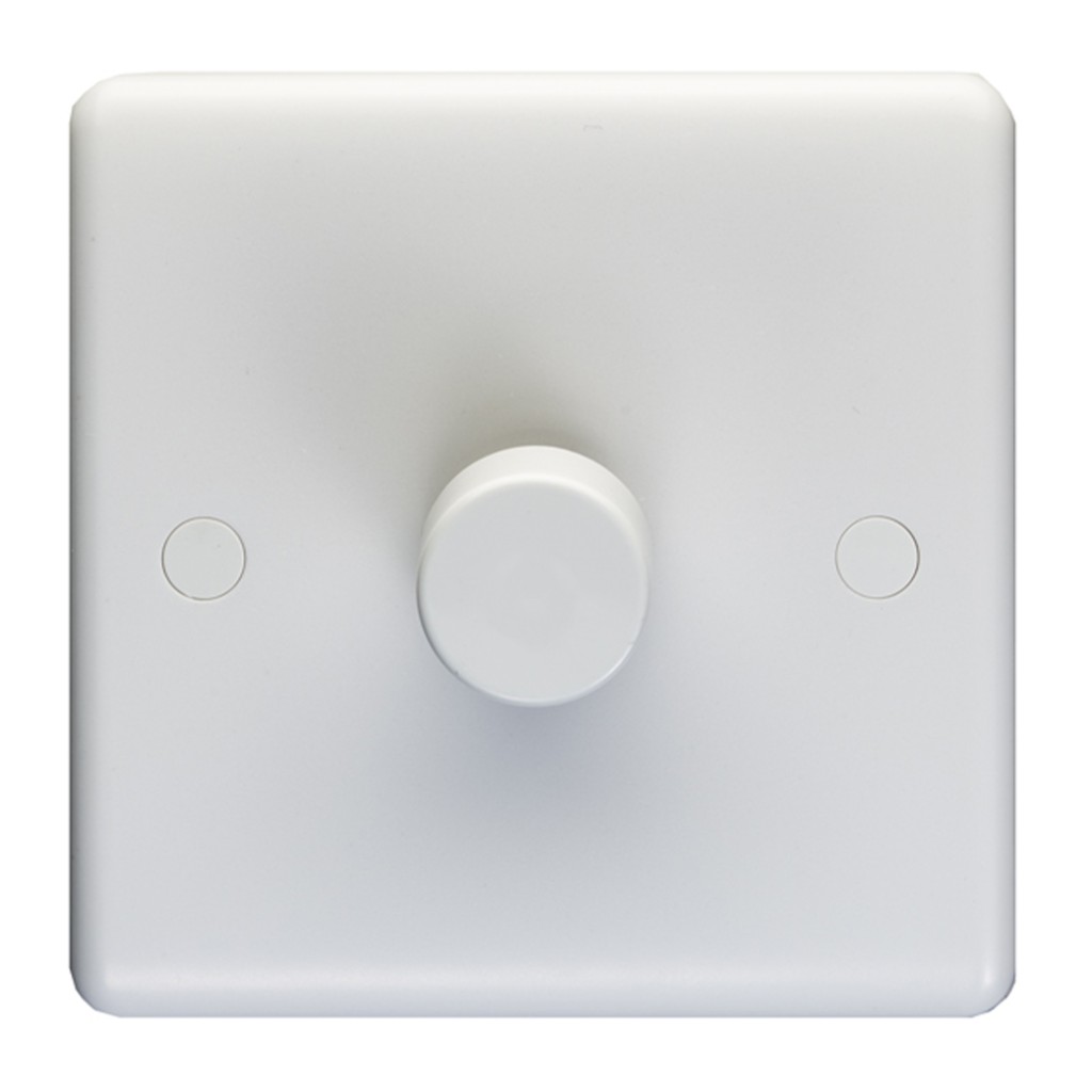 Carlisle Brass Eurolite Enhance White Plastic 1 Gang 2 Way LED Dimmer (400W)
