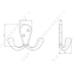Alexander & Wilks Victorian Double Robe Hook