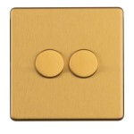 Carlisle Brass Eurolite Concealed 2 Gang 2 Way Push On/Off LED Dimmer