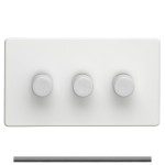 Carlisle Brass Eurolite Concealed 3 Gang 2 Way Push On/Off LED Dimmer