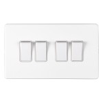 Carlisle Brass Eurolite Concealed 4 Gang 2 Way Rocker Switch