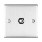 Carlisle Brass Eurolite Enhance Decorative 1 Gang Isolated TV Coaxial Socket
