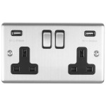 Carlisle Brass Eurolite Enhance Decorative 13 Amp Double USB-A Socket