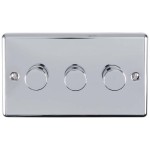 Enhance Decorative 3 Gang 2 Way LED Dimmer Switch (400W)