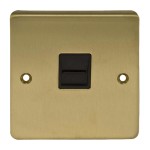 Carlisle Brass Eurolite Stainless Steel Range Round Edge 1 Gang Master Telephone Line Socket