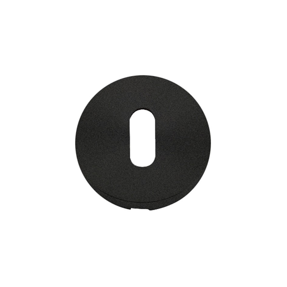 Standard Profile Concealed Fixing Escutcheons – Push on Rose – 52mm Ø – Antimicrobial Eco-Friendly Matt Black