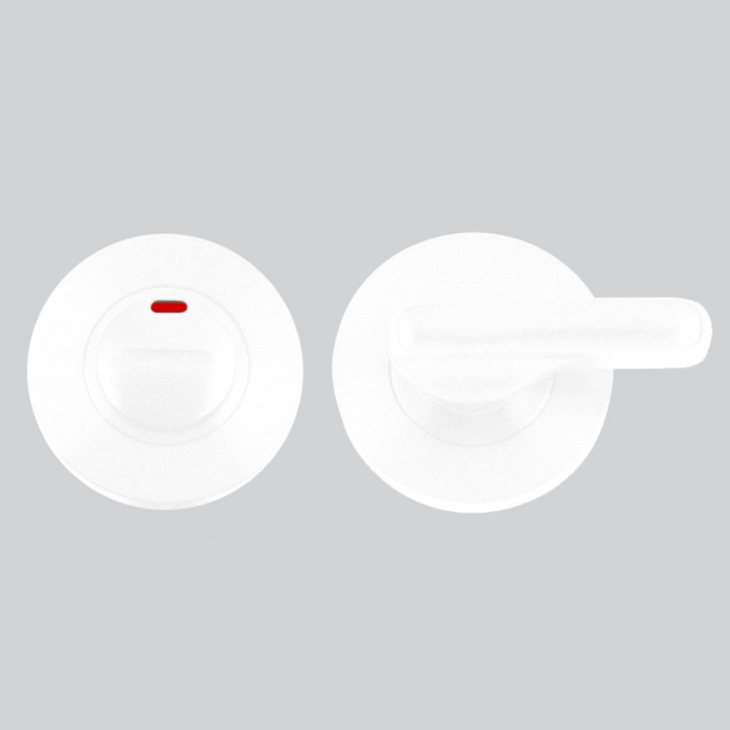 Disabled Bathroom Turn & Release – Push on Rose – 52mm Ø – Antimicrobial Eco-Friendly Matt White