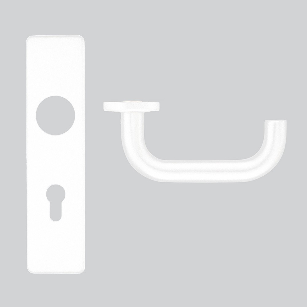 Euro Profile Lever Lock Furniture for DIN Lock Cases – Antimicrobial Eco-Friendly Matt White