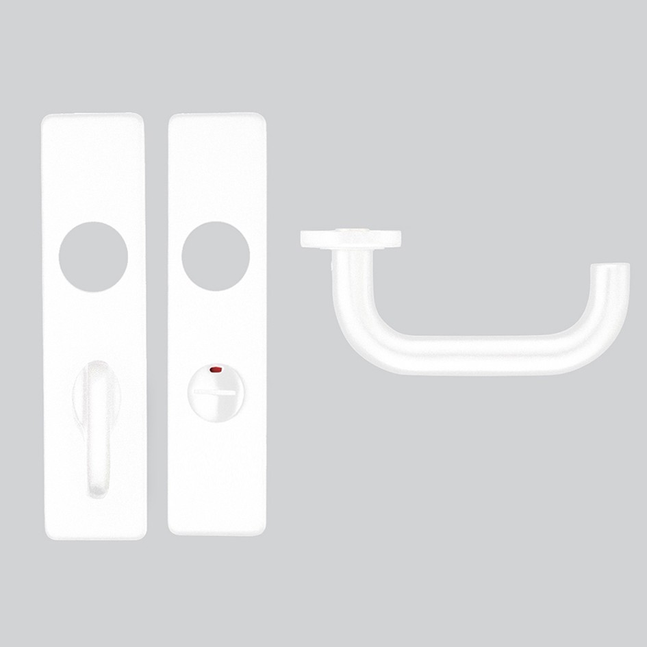 Bathroom Lever Furniture with Emergency External Release – Antimicrobial Eco-Friendly Matt White