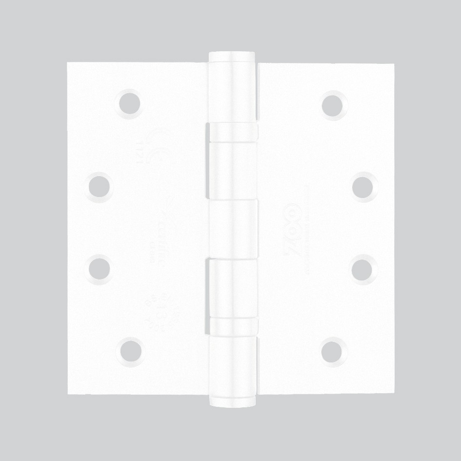 Heavy Duty Projection Ball Bearing Hinges 102mm x 102mm x 3mm – Matt White