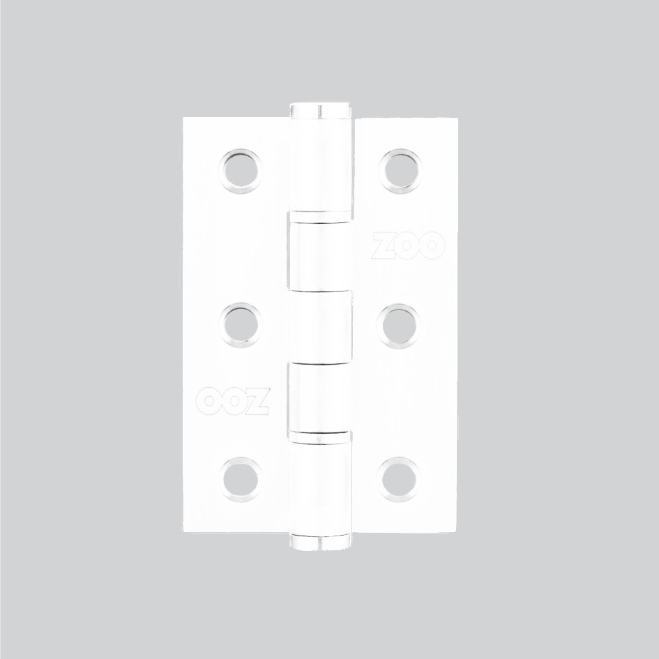 Washered Hinges 76mm x 50mm x 2mm – Matt White