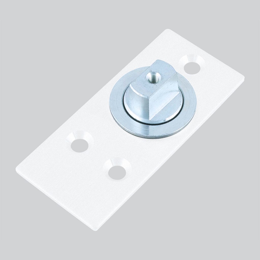 Heavy Duty Floor Mounted Door Pivots Suitable for Single & Double Action Doors – Matt White