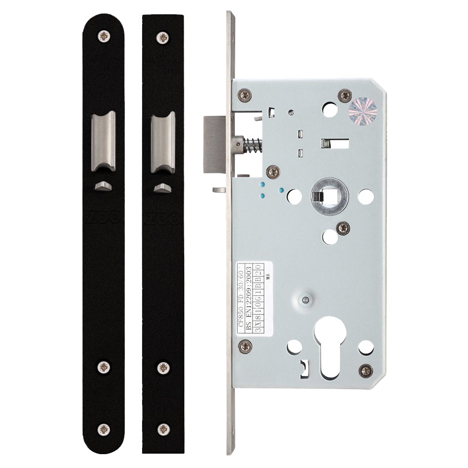 Heavy Duty Architectural DIN Euro Night Latch Case (DDA) – Antimicrobial Eco-Friendly Matt Black