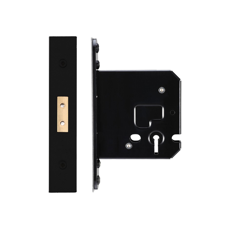 Medium Duty Three Lever Deadlock – Antimicrobial Eco-Friendly Matt Black
