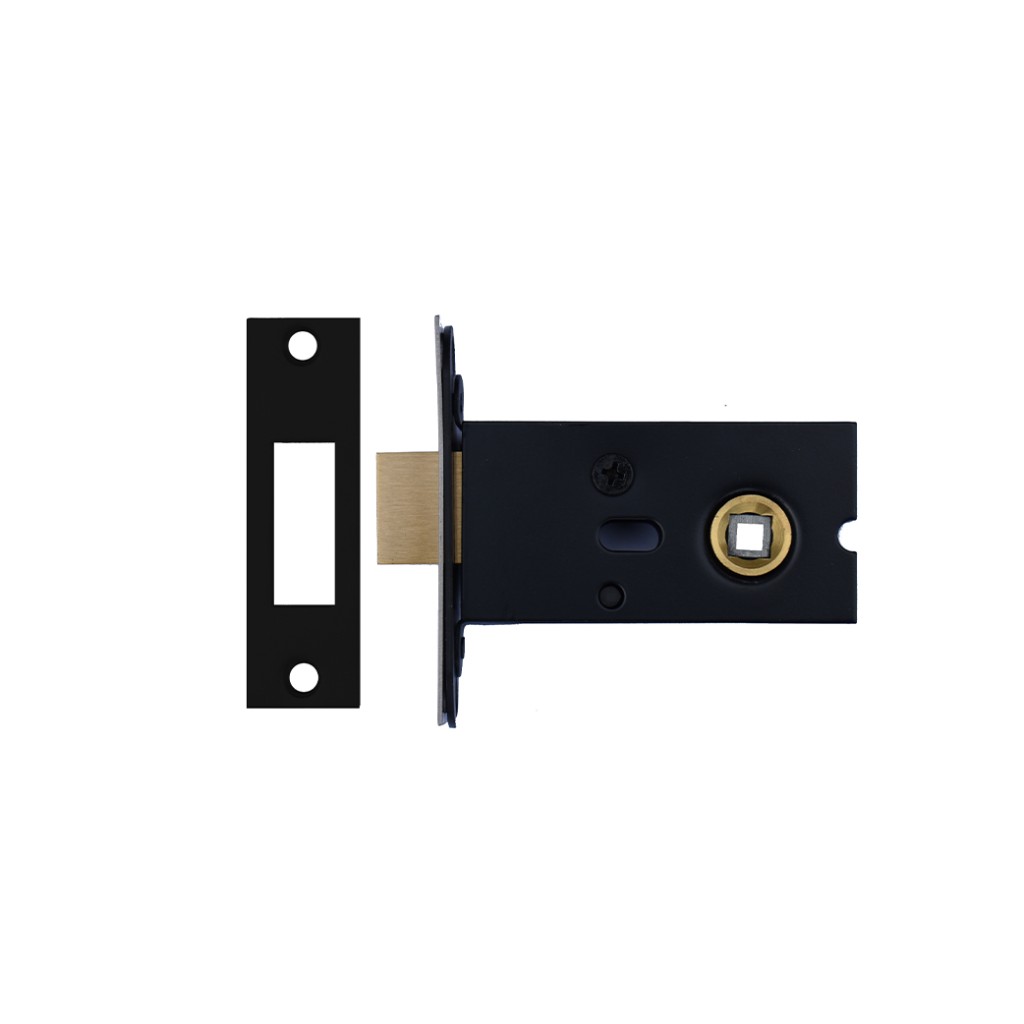 Cubicle Bathroom Deadbolt – Antimicrobial Eco-Friendly Matt Black