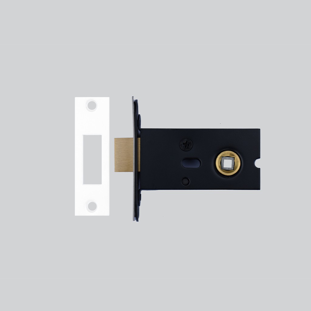 Cubicle Bathroom Deadbolt – Antimicrobial Eco-Friendly Matt White
