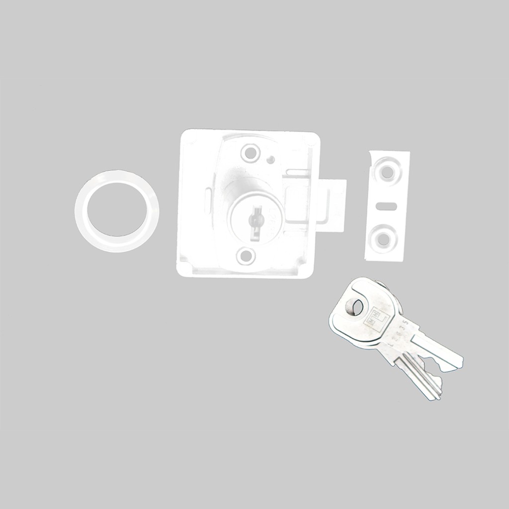 Universal Cylinder Cupboard Lock – Matt White