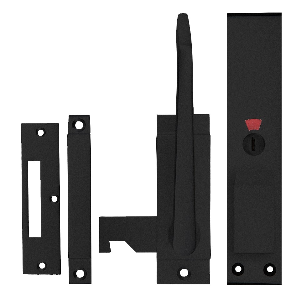 Medium Duty Facility Indicating Bolt – Antimicrobial Eco-Friendly Matt Black