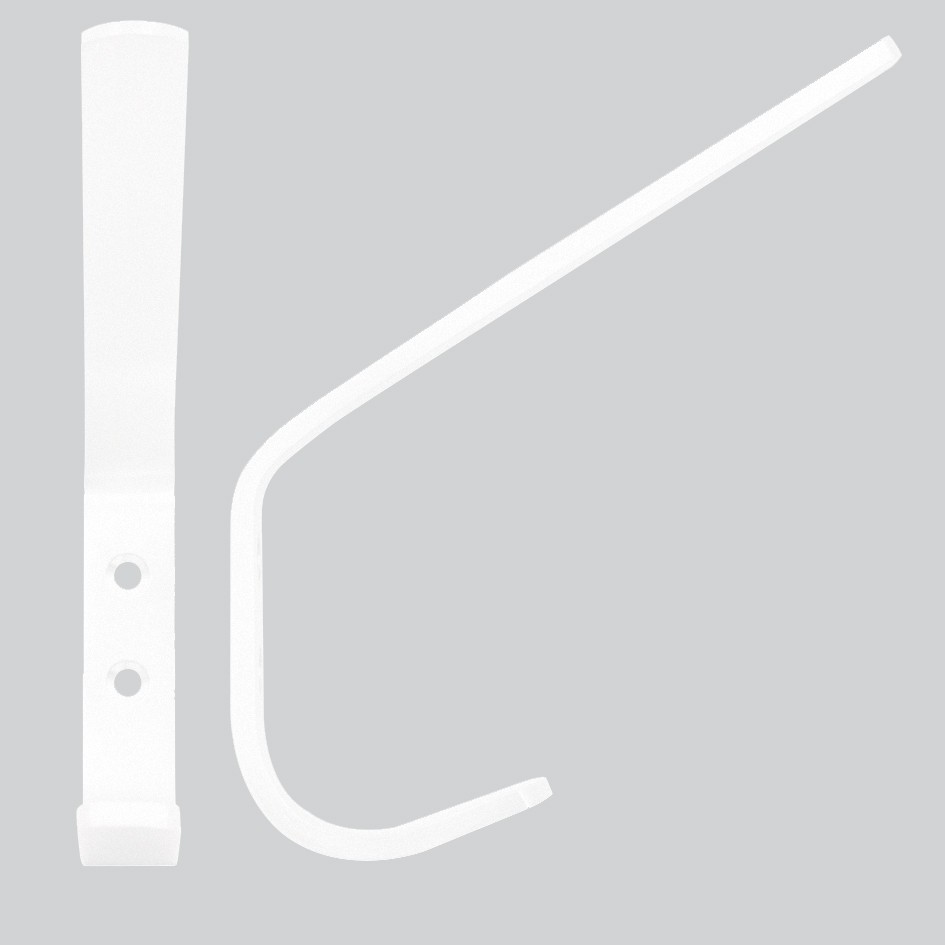 Heavy Duty Strip Pattern Hat & Coat Hook – Antimicrobial Eco-Friendly Matt White