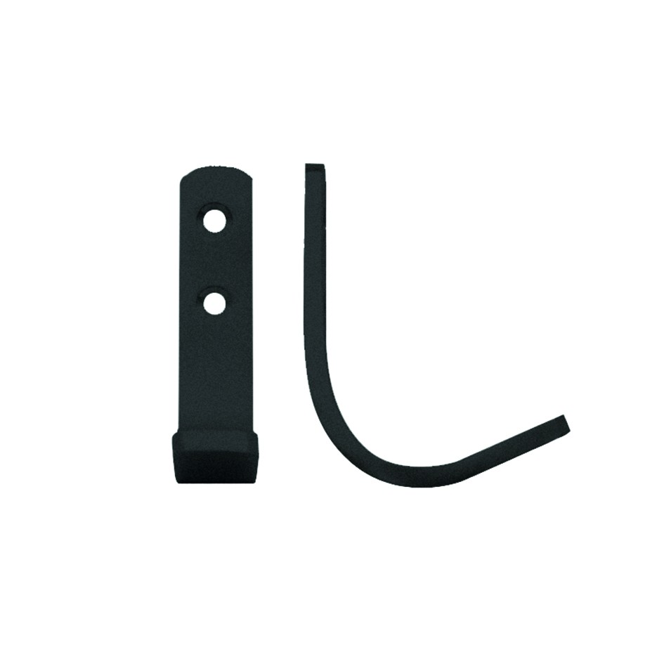 Heavy Duty Strip Pattern Single Coat Hook – Antimicrobial Eco-Friendly Matt Black